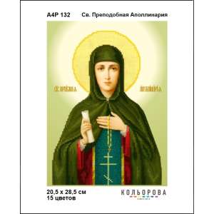 А4Р 132 Икона Св. Преподобная Аполлинария